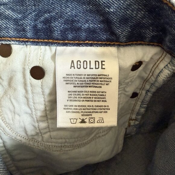 Agolde Parker Vintage Cut Off Jean Denim Shorts in Lowkey Size 26 - Picture 4 of 8